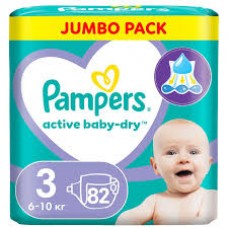 Подгузники Pampers Active Baby-Dry 3 Midi (6-10 кг) 82 шт.