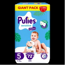 Подгузники Pufies Sensitive Junior 5 (11-16 кг) 72 шт.