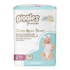 Подгузники детские Giggles Premium Mini 2 (3-6кг) 70шт.