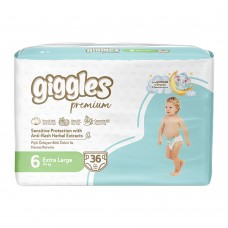 Подгузники детские Giggles Premium XL 6 (15+кг) 36шт.