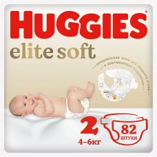 Подгузники Huggies Elite Soft Mega 2 (4-6 кг) 82 шт