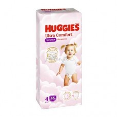 Трусики Huggies Ultra Comfort 4, для девочек (9-14кг) 46шт