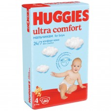 Huggies Ultra Comfort 4 (8-14кг) для мальчиков 80 шт.
