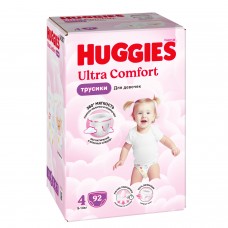 Трусики Huggies Ultra Comfort 4, для девочек (9-14кг) 92шт