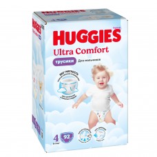 Трусики Huggies Ultra Comfort 4, для мальчиков (9-14кг) 92шт