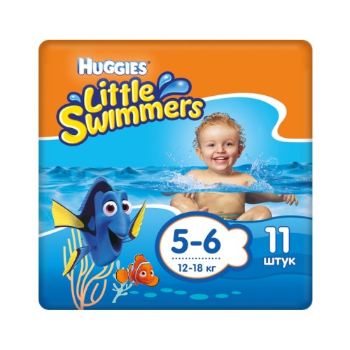 Подгузники-трусики для плавания Huggies Little Swimmers Small 5-6 (12-18кг) 11 шт