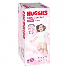 Трусики Huggies Ultra Comfort 6, для девочек (15-25кг) 76шт