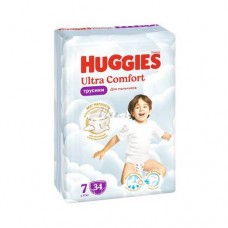 Трусики Huggies Ultra Comfort 7, для мальчиков (17+кг) 34шт