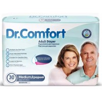 Подгузники для взрослых Dr.Comfort M -2  (талия 85 - 125см) 30шт