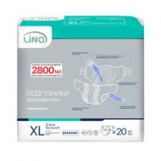 Подгузники для взрослых Lino 4 XL (талия 130-170см) 20шт.