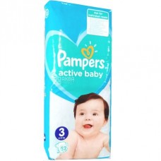 PAMPERS Подгузники Active Baby-Dry 3 Midi (6-10 кг) 52шт.