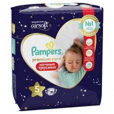 Подгузники-трусики детские Pampers Premium Care 5 Junior ночные(12-17кг) 20шт.