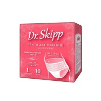 Трусы одноразовые послеродовые, менструальные Dr.Skipp L-3 (талия 90-120см) 10шт