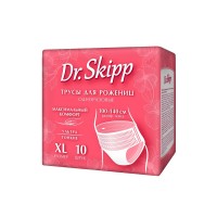Трусы одноразовые послеродовые, менструальные Dr.Skipp XL-4 (талия 100-140см) 10шт
