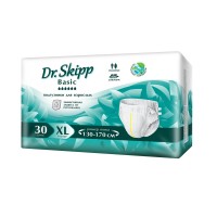 Подгузники для взрослых Dr. Skipp Basic XL 4 (130-170см) 30шт.