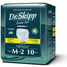 Подгузники Dr. Skipp 2 Medium (талия 68-115 см 6 капель) 10шт