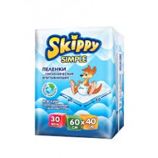 Пелёнки впитывающие Skippy Simple 60*40cм(30шт.)