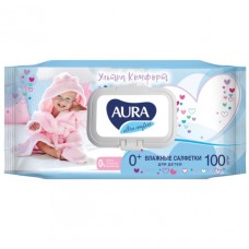 Влажные салфетки для детей Aura Ultra comfort 0+ (100шт.)